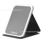 Makeup mirror with led light, portable desktop, student dormitory home mirror, pu leather mirror